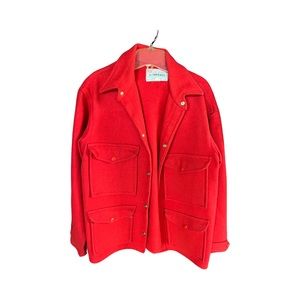 Vintage Falcon Brand SE Woods Red Wool button up Jacket - Mint!